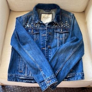 A&F denim embellished jacket.